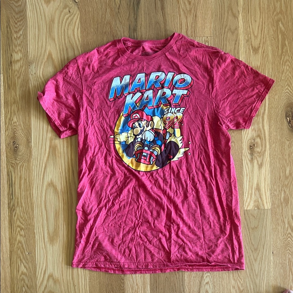 Old Navy Red Mario Kart Graphic Tee